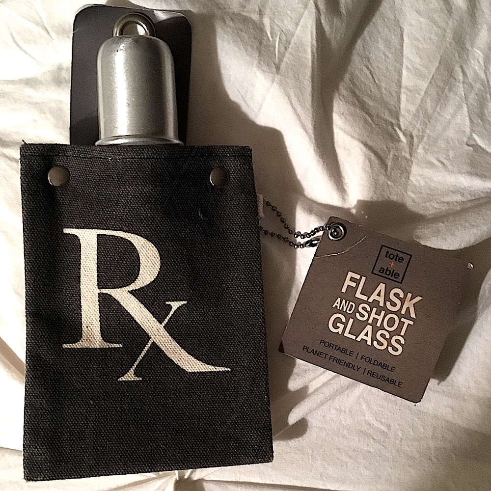 Flax and Shot Glass.